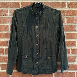 Cynthia Max Tencel‎ Jacket Women’s Size Medium Gray Green Lightweight